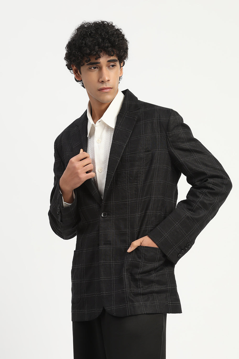 Tape Applique Jacket Black