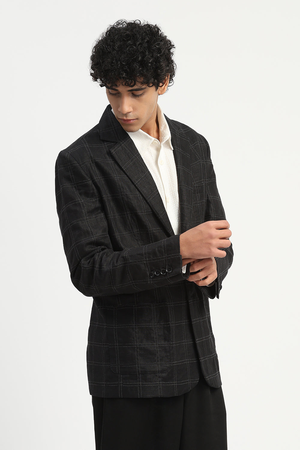 Tape Applique Jacket Black