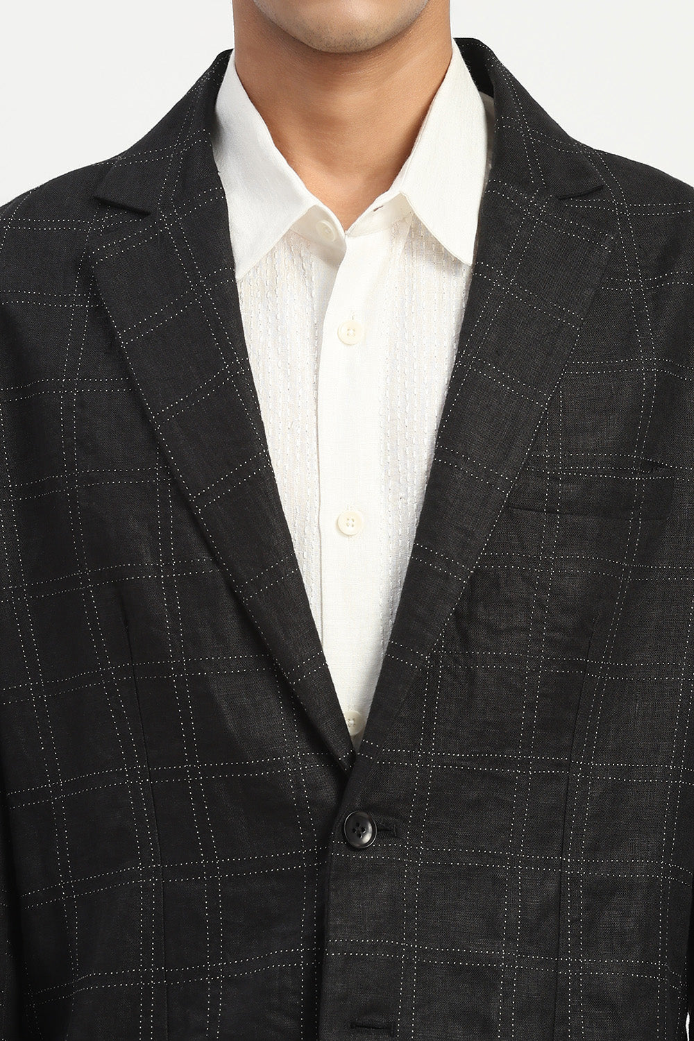 Tape Applique Jacket Black