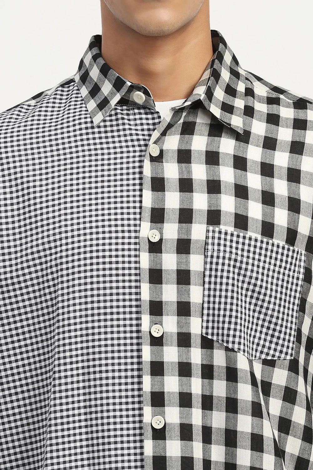 Gingham Shirt Black & Ivory