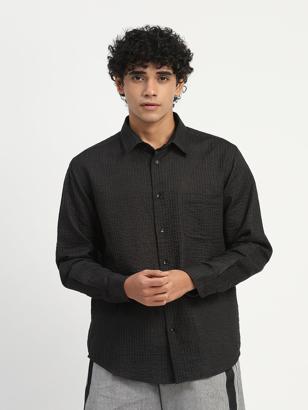 Trapunto Stripe Shirt