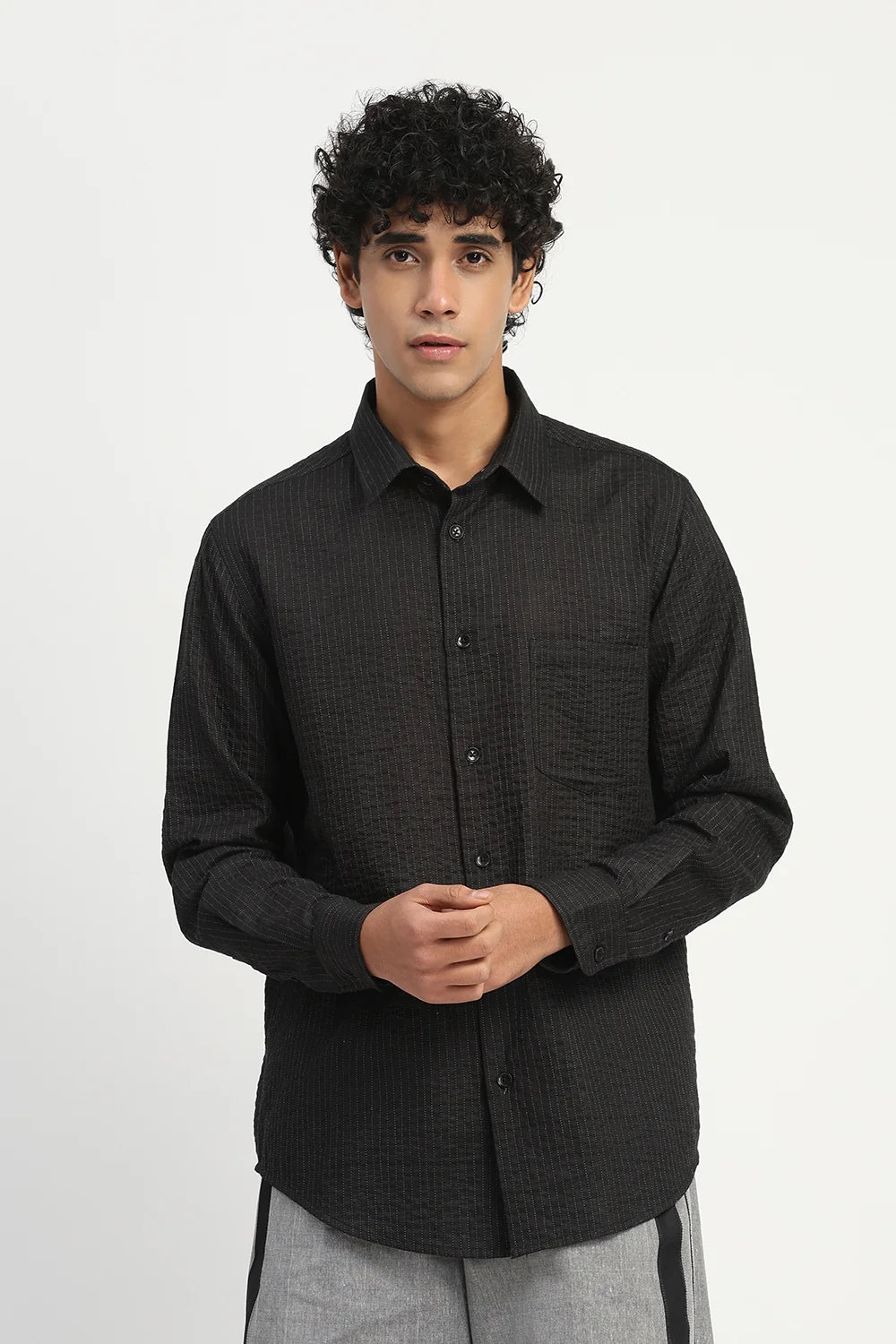 Trapunto Stripe Shirt