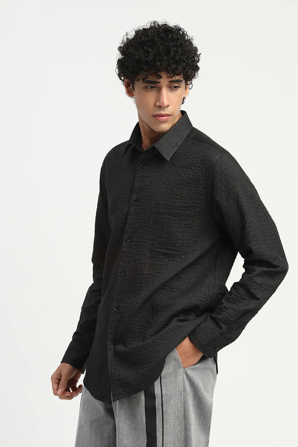Trapunto Stripe Shirt
