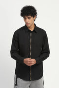 Studs Placket Shirt Indigo