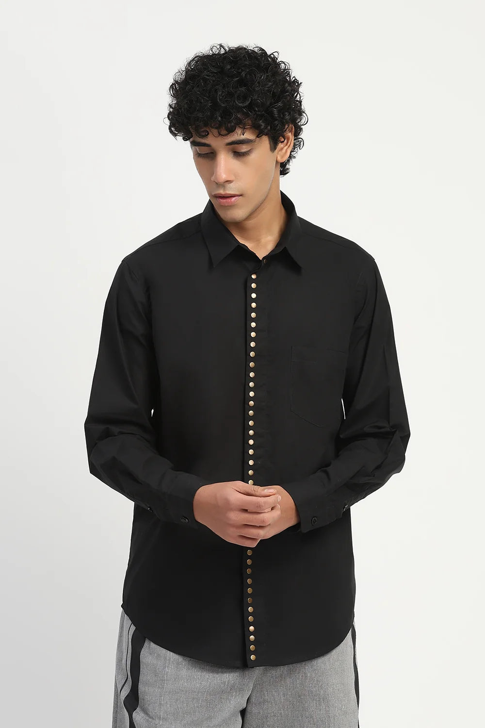Studs Placket Shirt