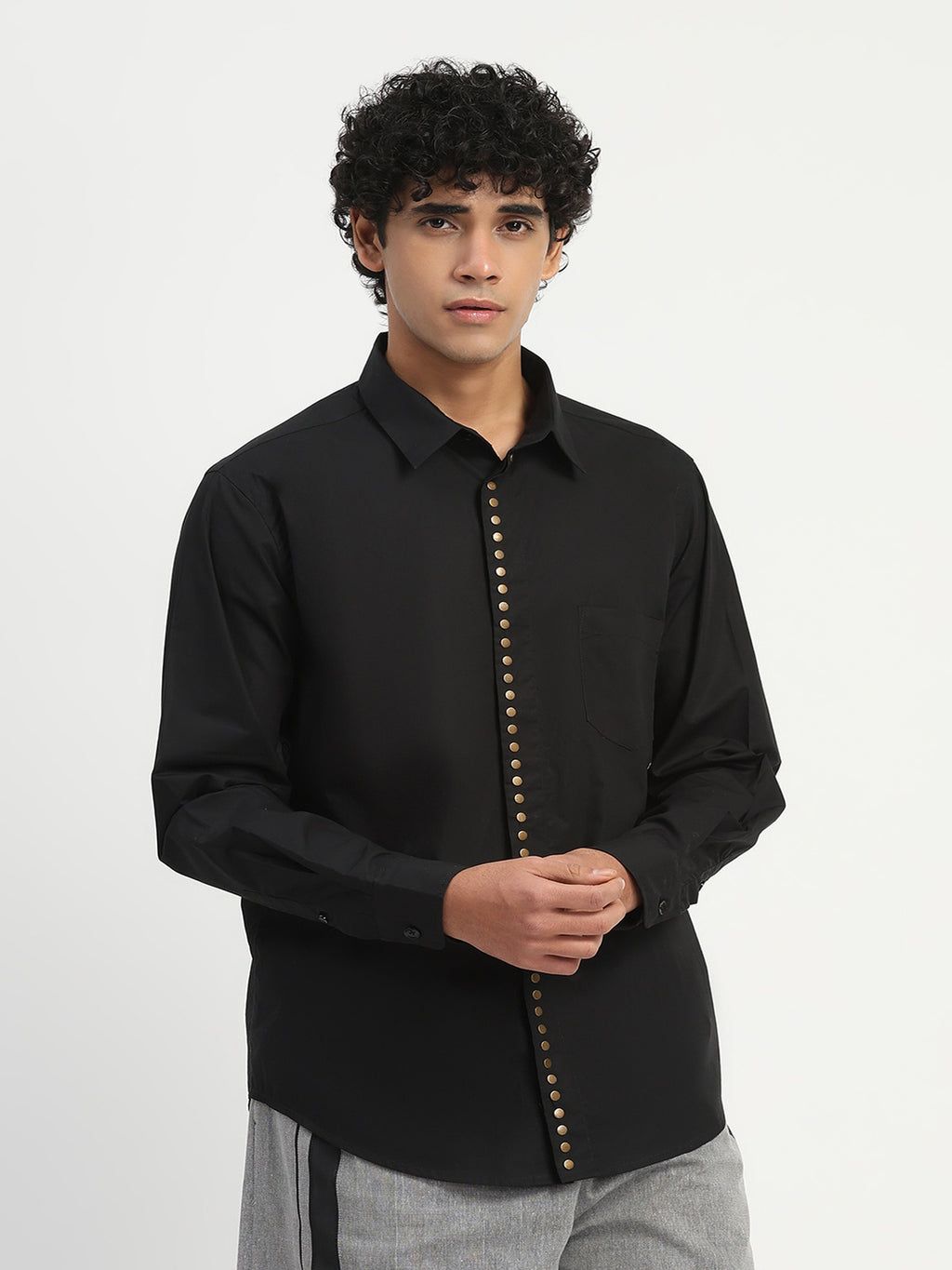 Studs Placket Shirt