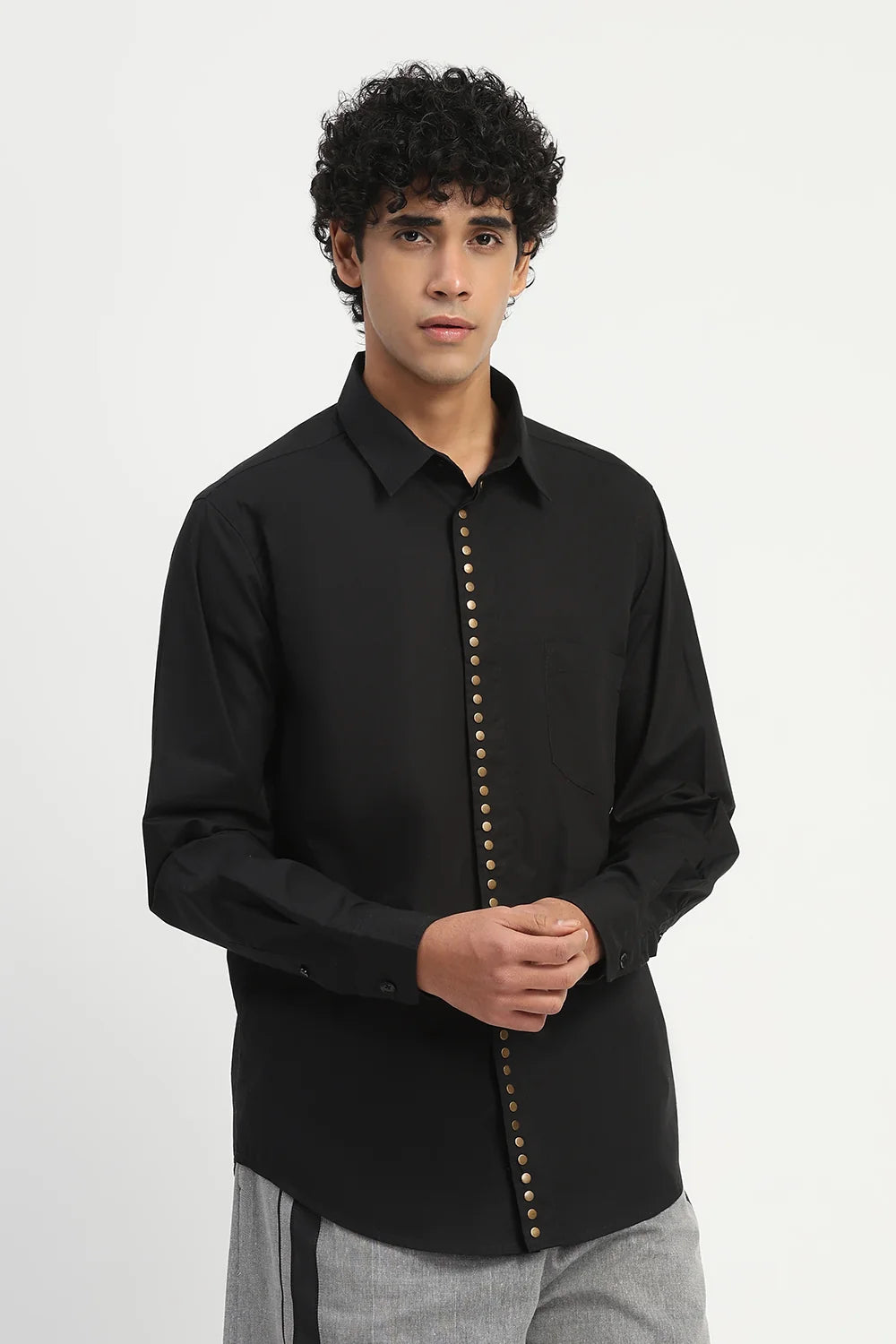 Studs Placket Shirt