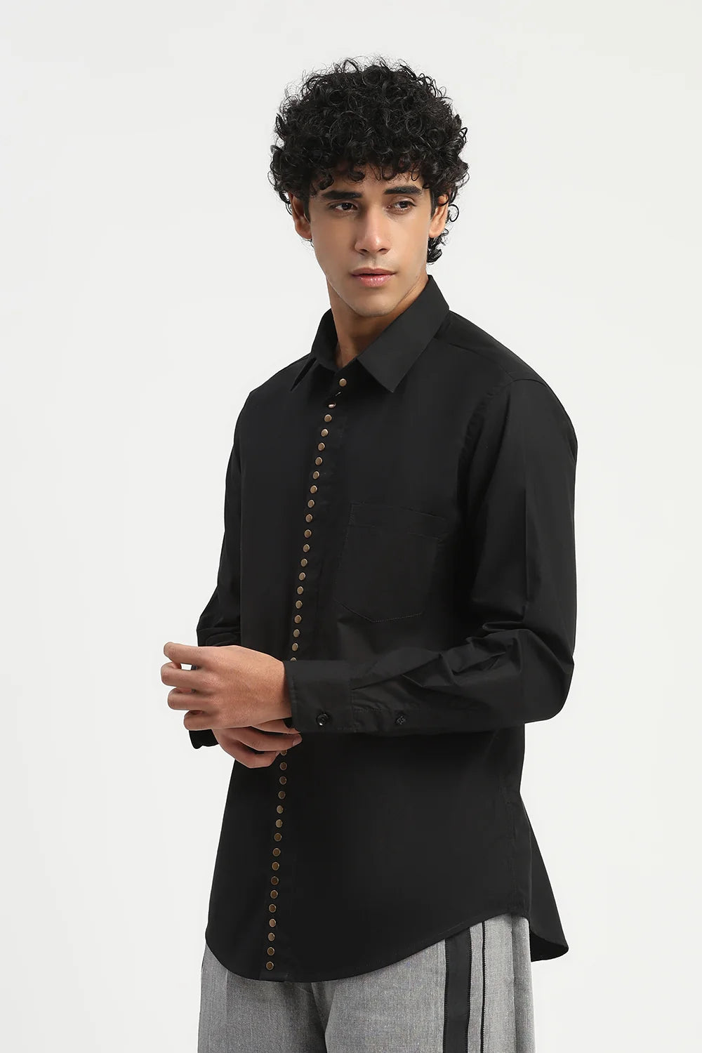 Studs Placket Shirt