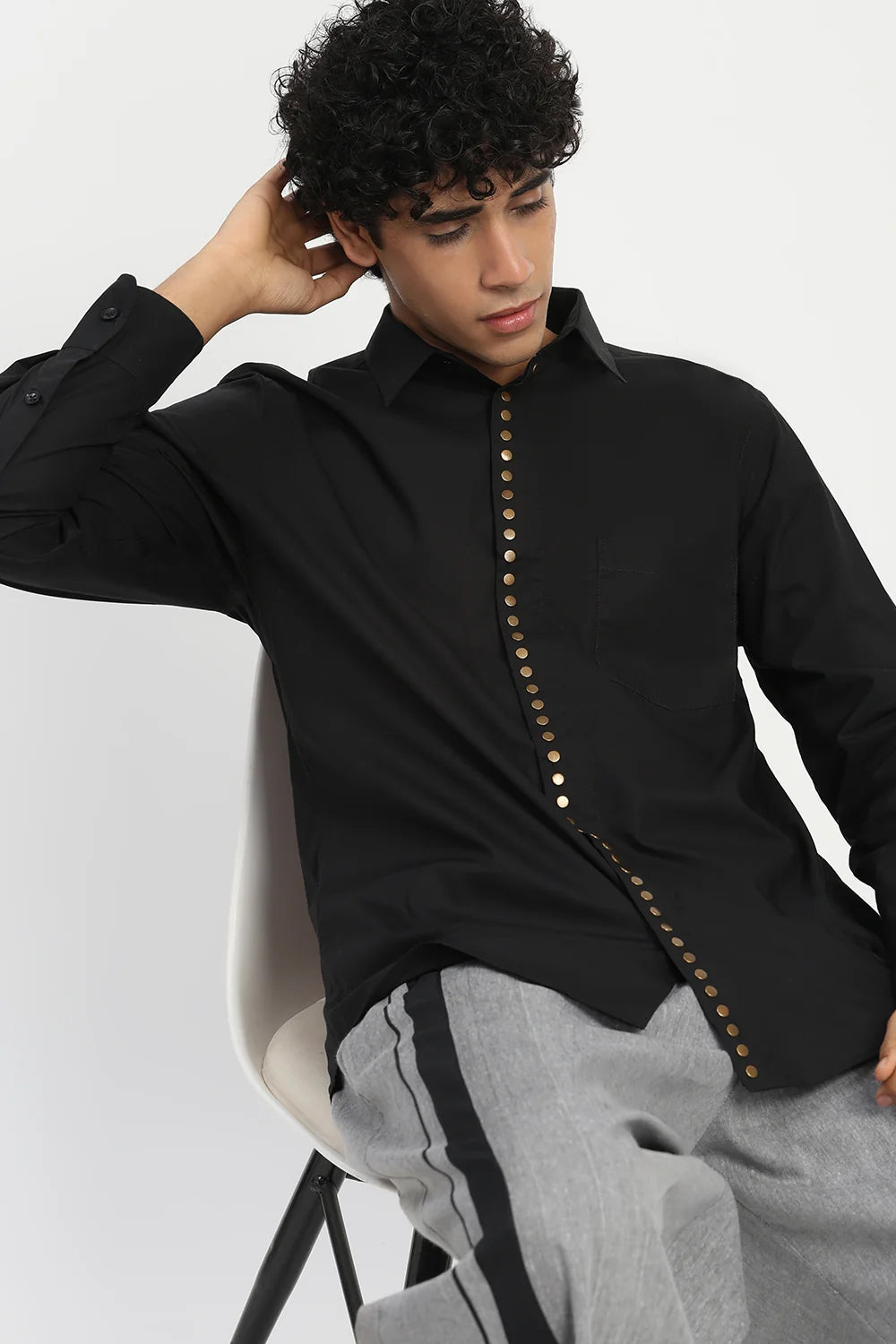Studs Placket Shirt