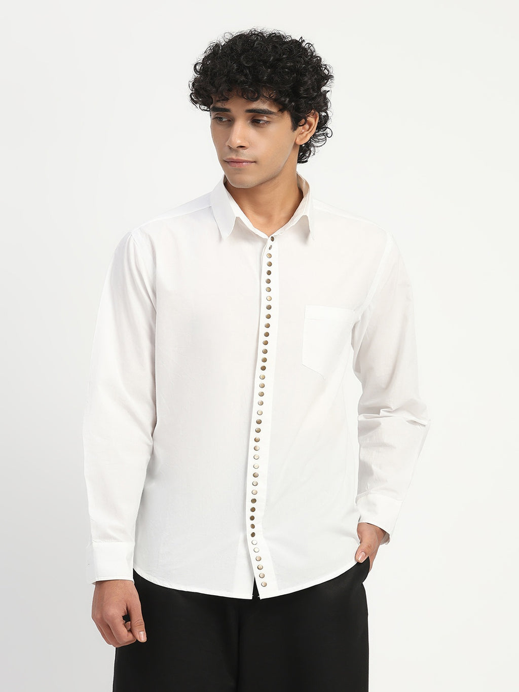 Studs Placket Shirt