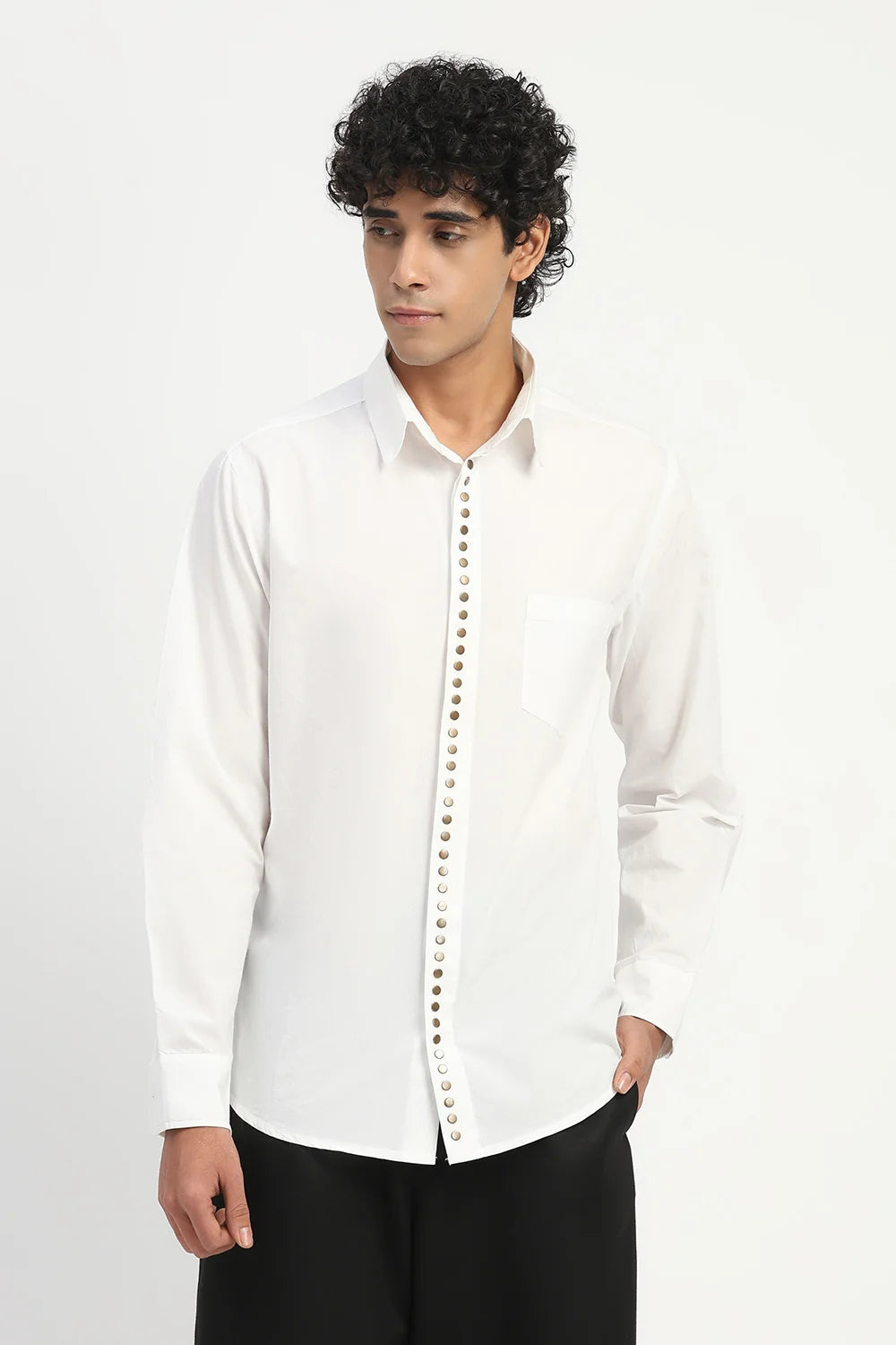 Studs Placket Shirt