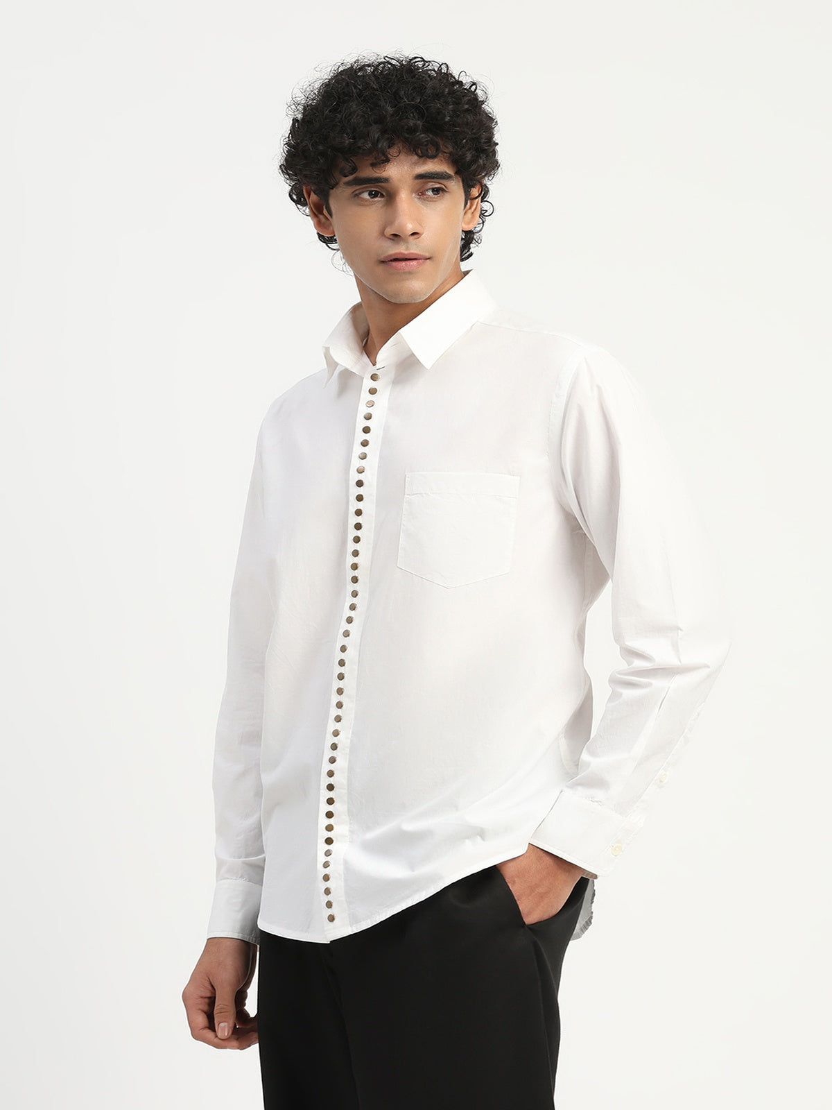 Studs Placket Shirt