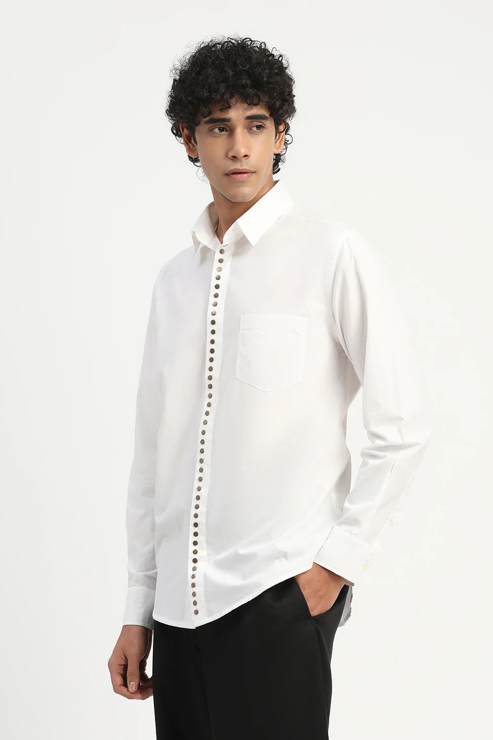 Studs Placket Shirt