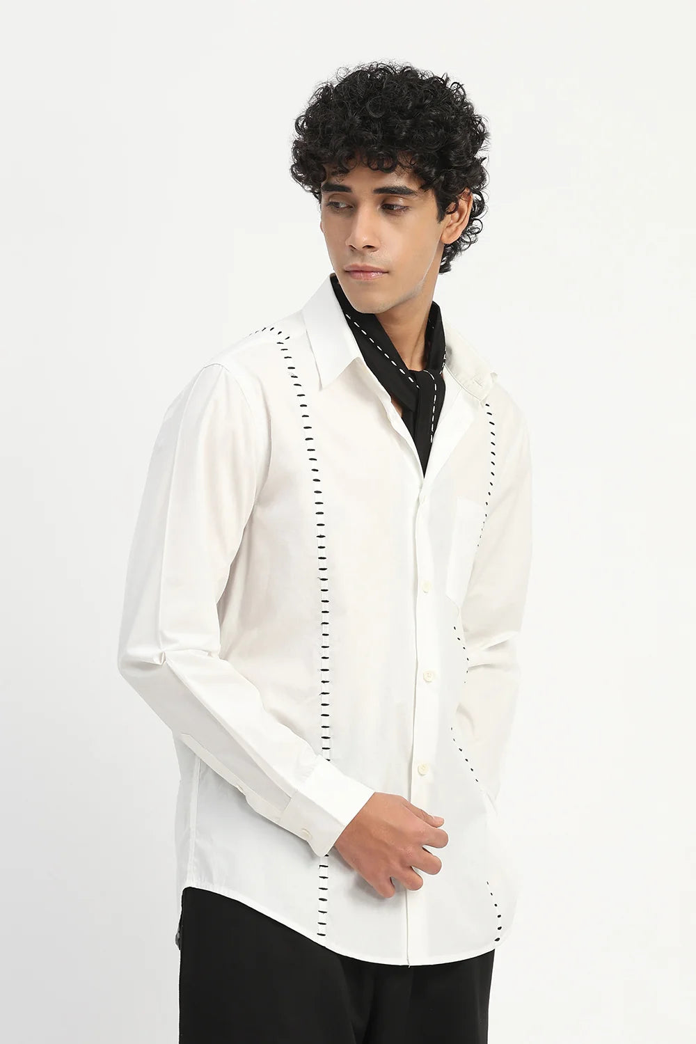 Stab Stitch Stripe Shirt