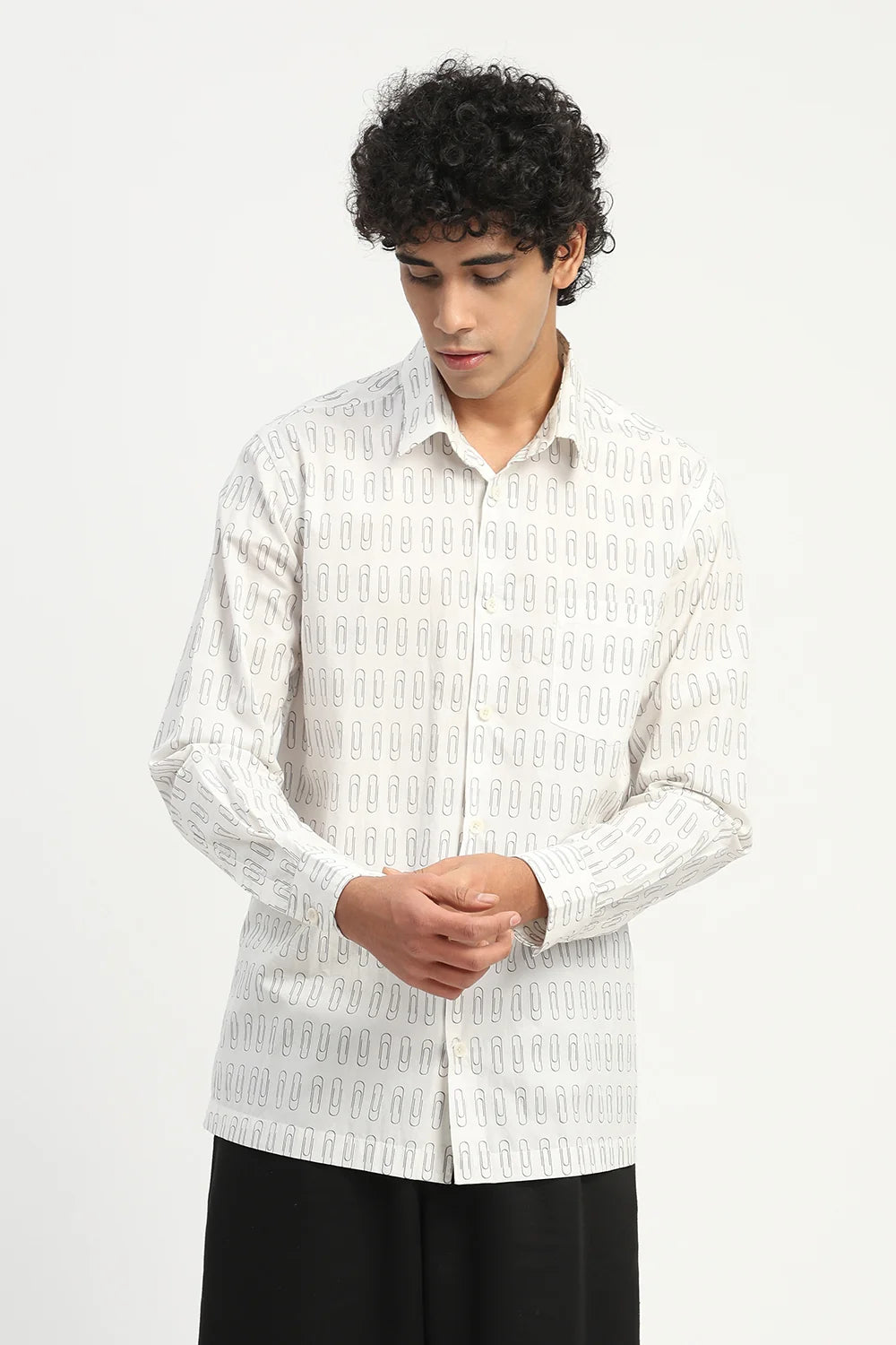 Paperclip Print Shirt