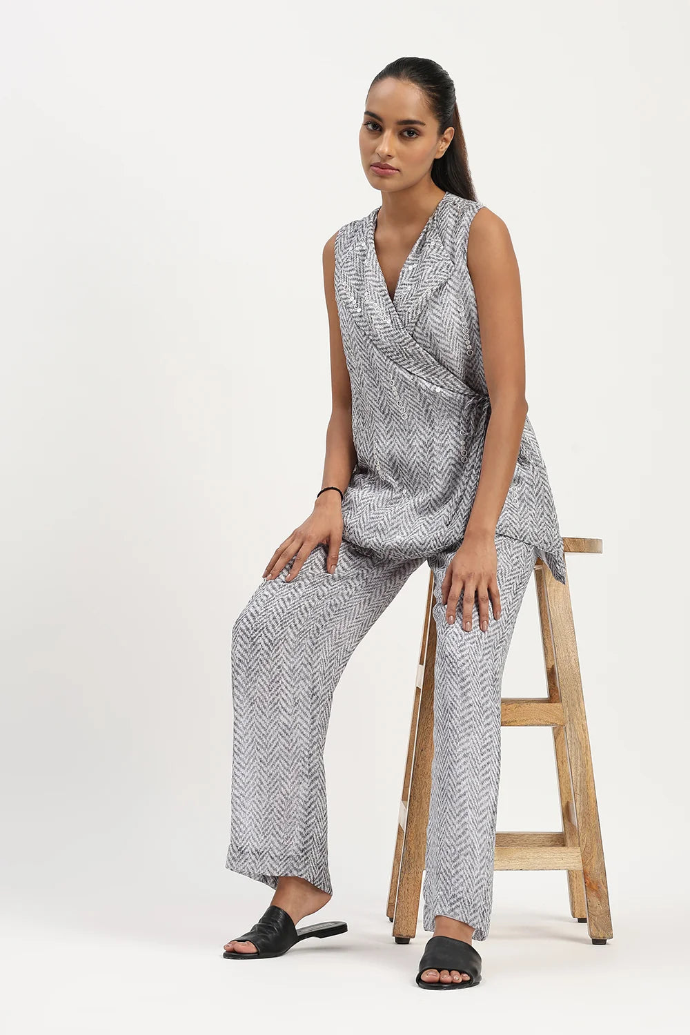 Herringbone Print Co-Ord Set