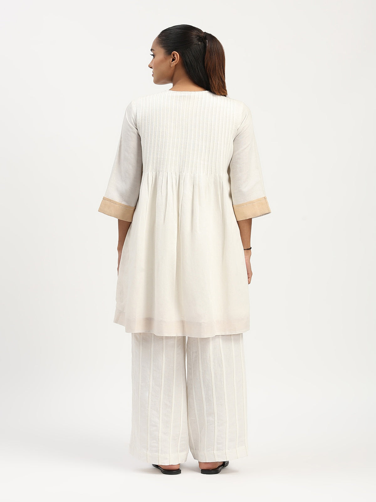Pleated Linen Dress