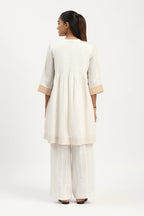 Pleated Linen Dress