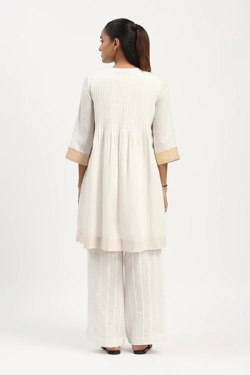 Pleated Linen Dress