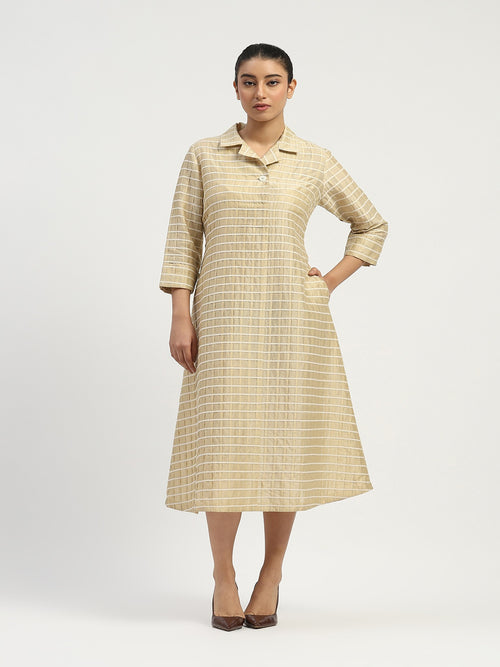 Pleat & Tape Dress