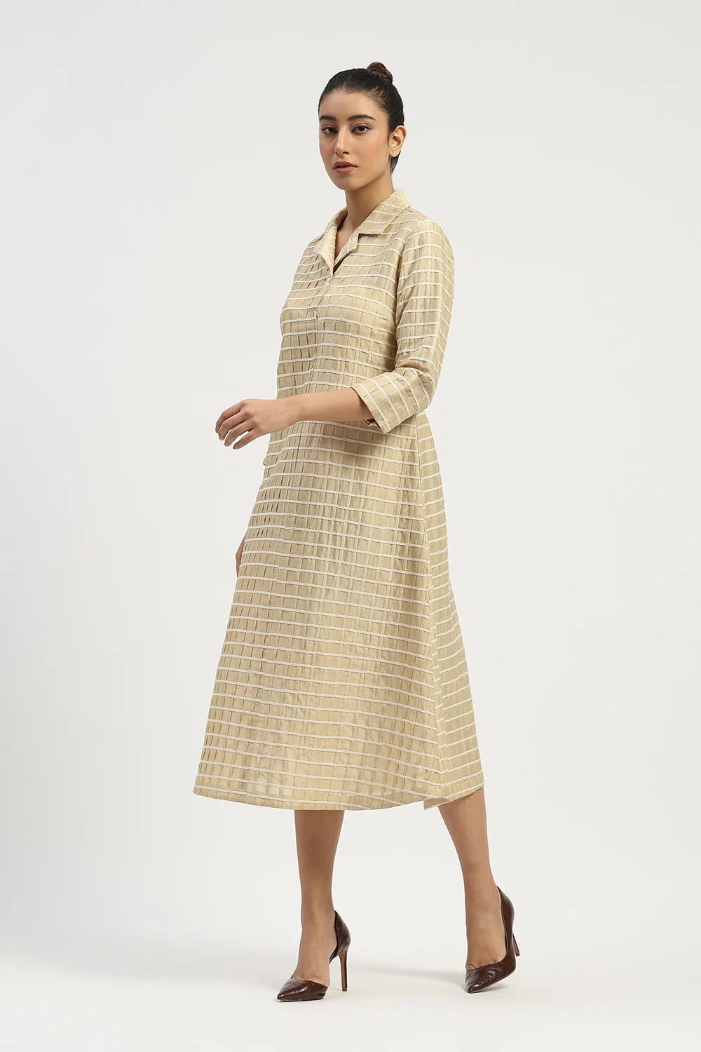 Pleat & Tape Dress