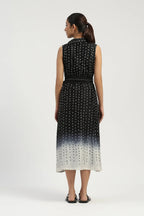Ombre Stab Stitch Long Dress
