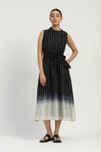 Ombre Stab Stitch Long Dress