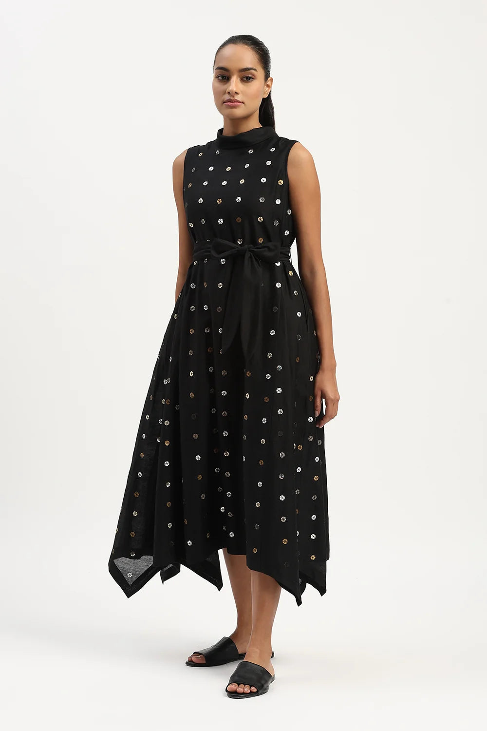 Sequin Dot Long Dress
