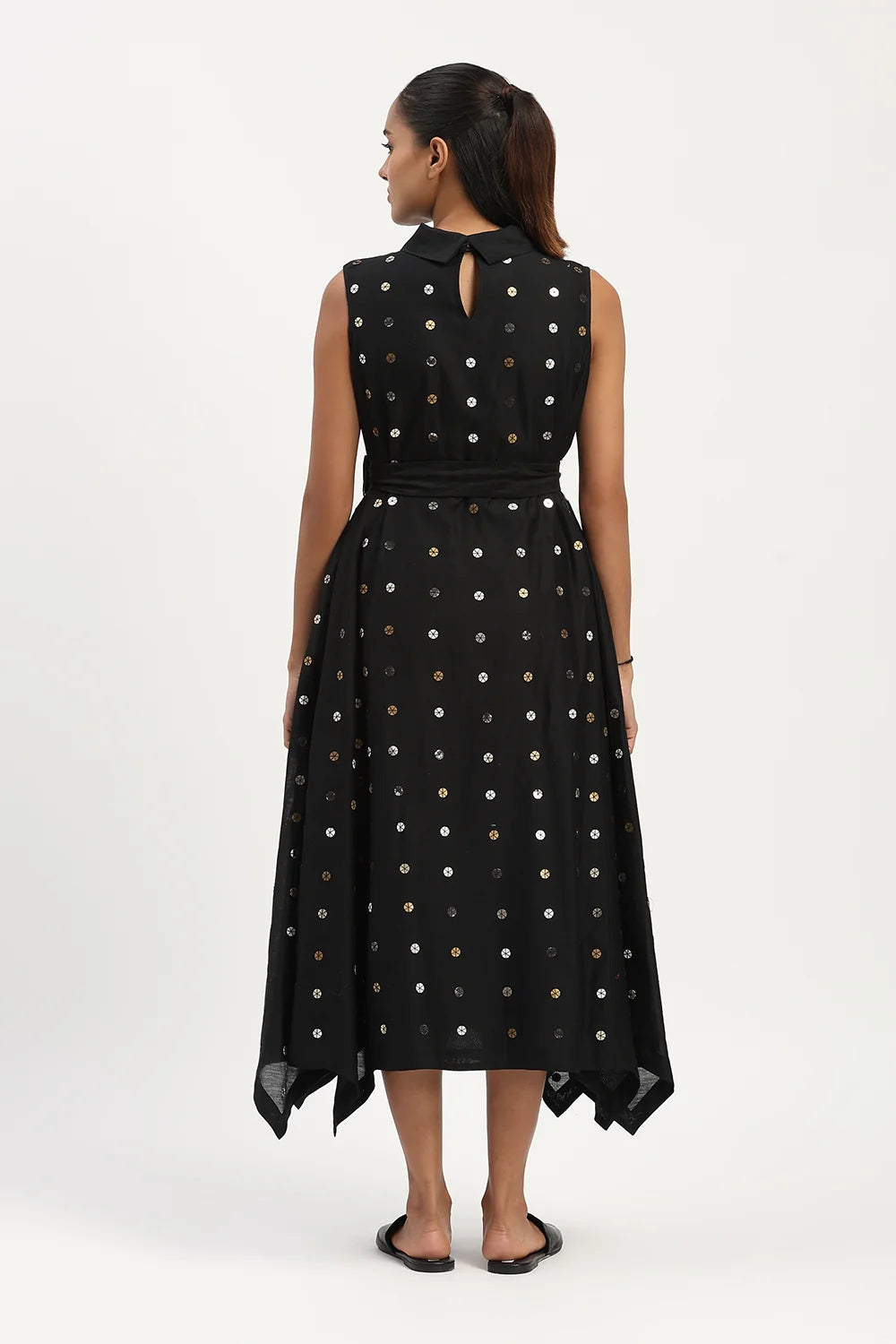 Sequin Dot Long Dress