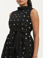 Sequin Dot Long Dress