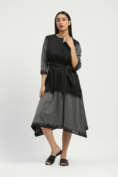 Ikat Checks Dress