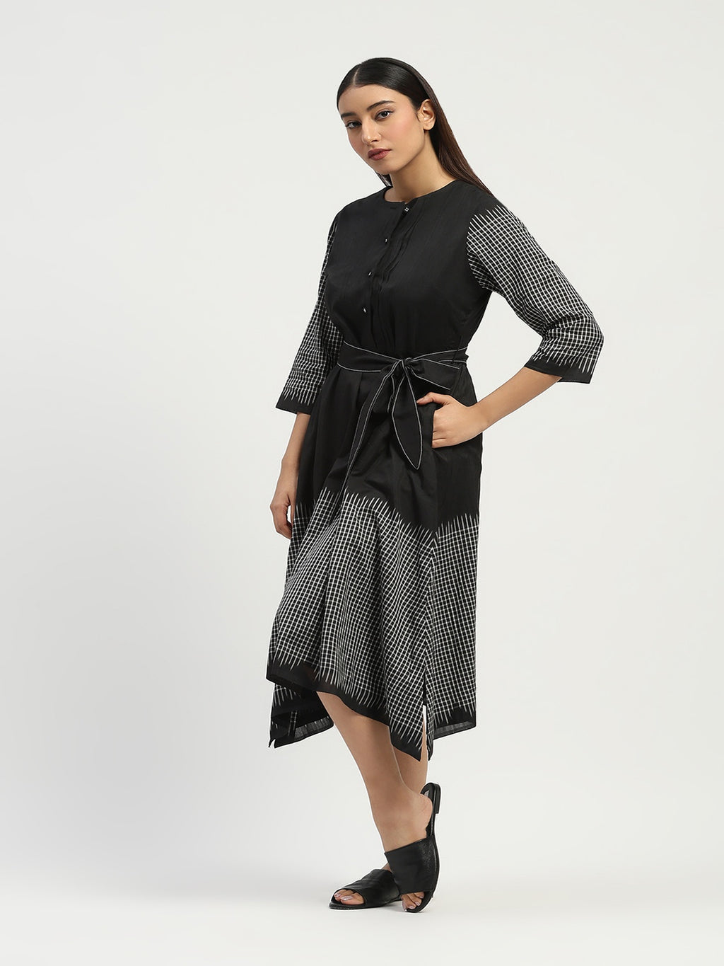 Ikat Checks Dress