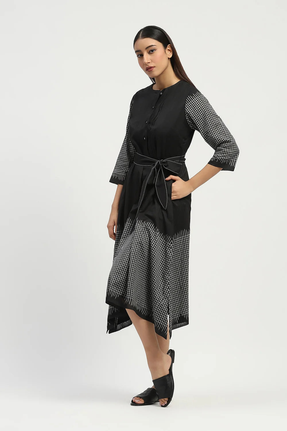 Ikat Checks Dress
