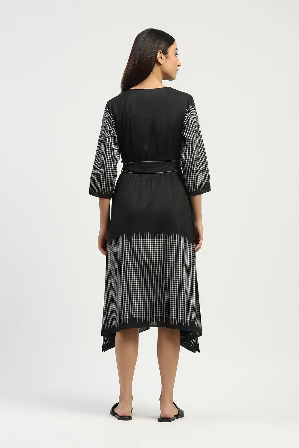 Ikat Checks Dress