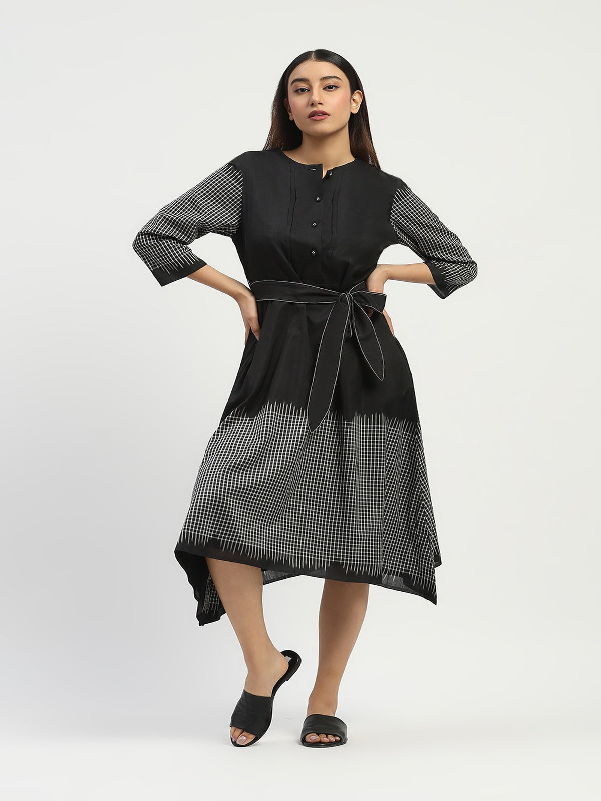 Ikat Checks Dress