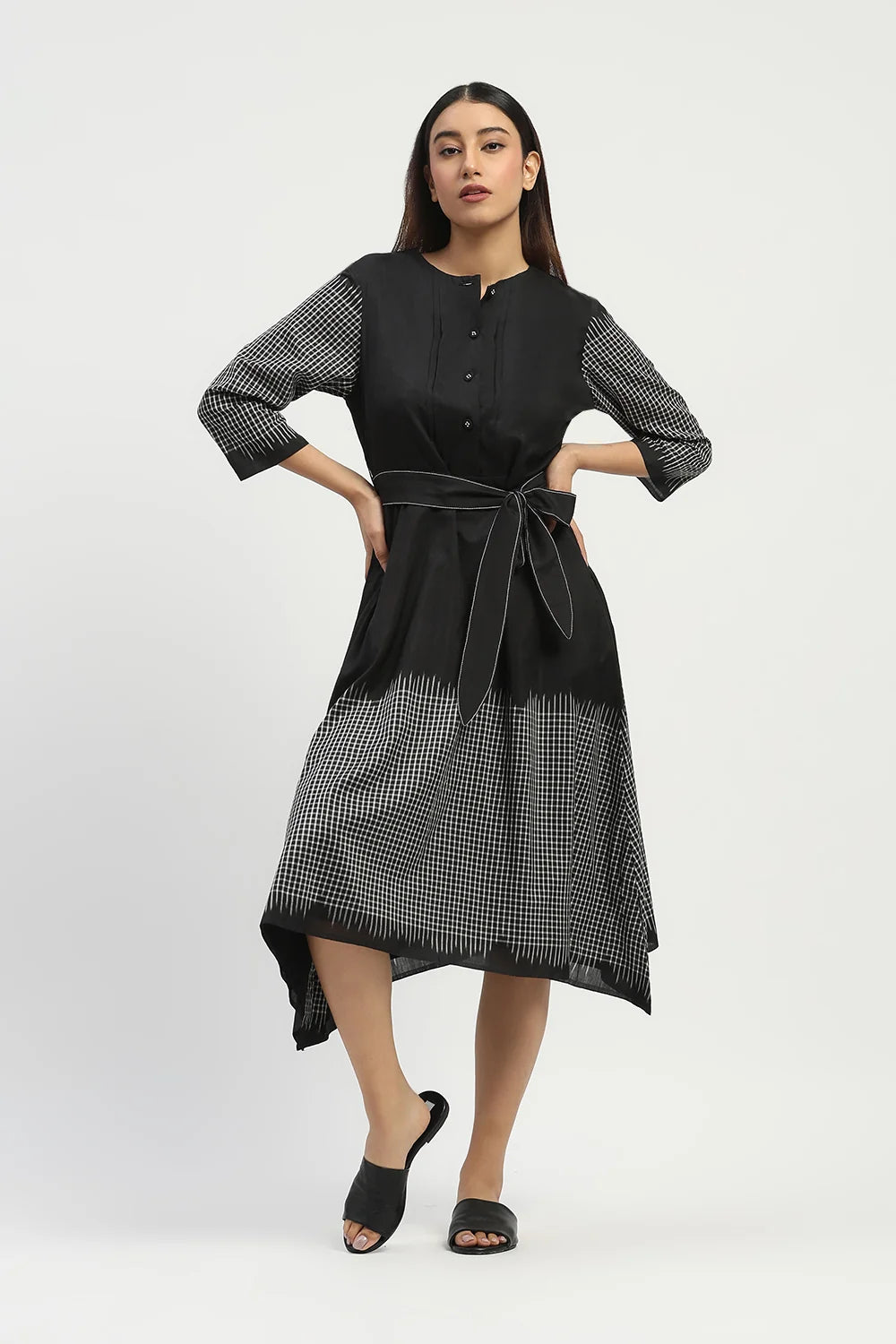 Ikat Checks Dress