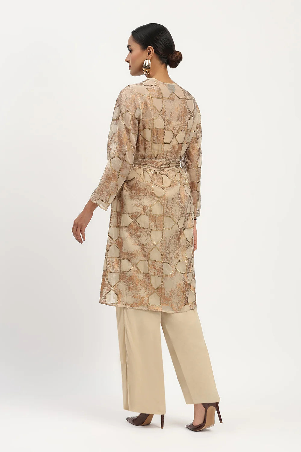 Tesselation Foil Jacket Beige