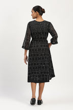 Dot Check Kurta Black