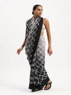 Scribble Check Saree