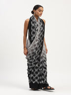 Scribble Check Saree