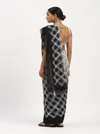Scribble Check Saree