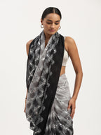 Scribble Check Saree