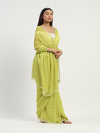 Dot Check Saree