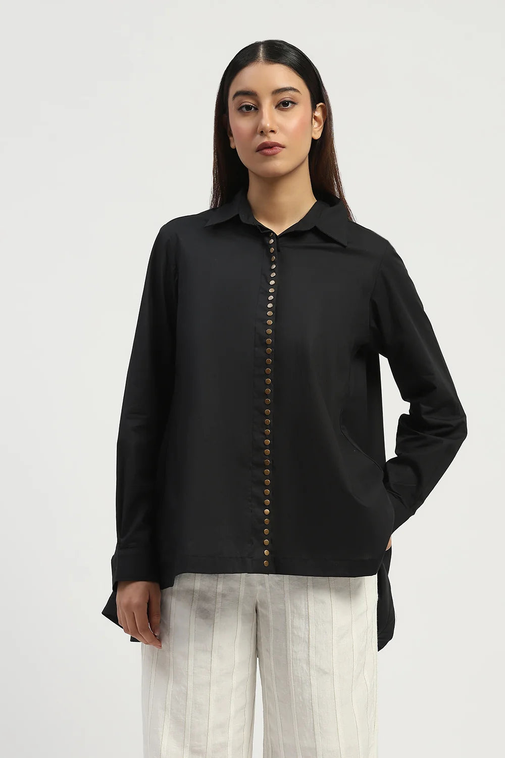 Studs Placket Shirt
