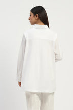 Studs Placket Shirt Ivory
