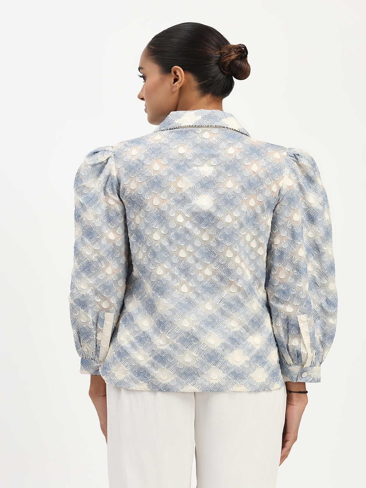 Lattice Cutwork Shirt