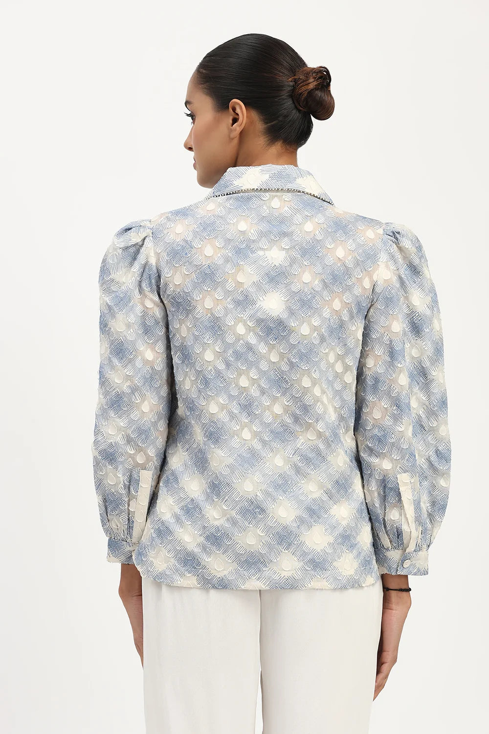 Lattice Cutwork Shirt