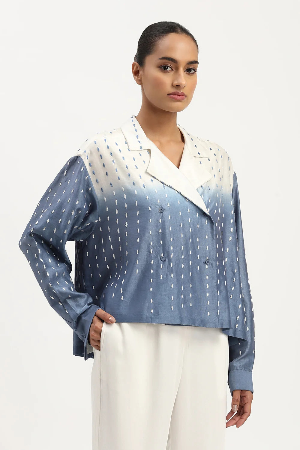 Ombre Stab Stitch Shirt