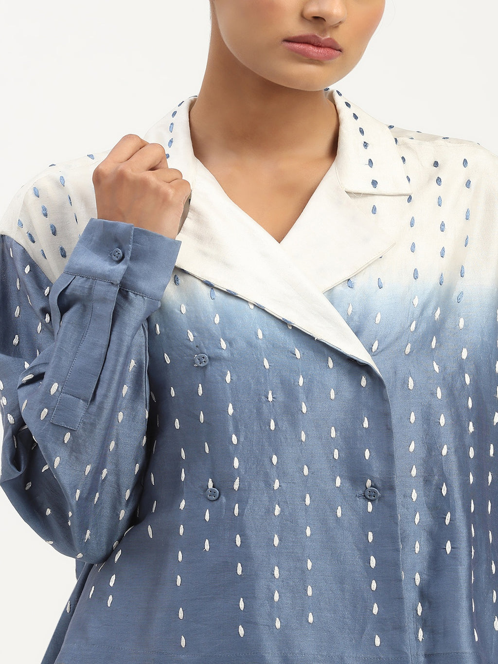 Ombre Stab Stitch Shirt
