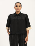 Pleated Linen Top